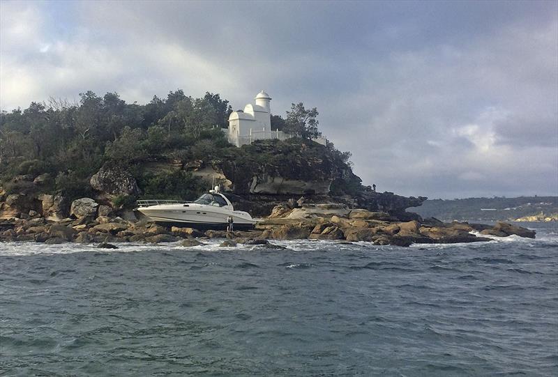 Sea Ray 425 high and dry and Grotto Point opposite Balmoral just after Middle Head, Sydney - photo © Photo supplied