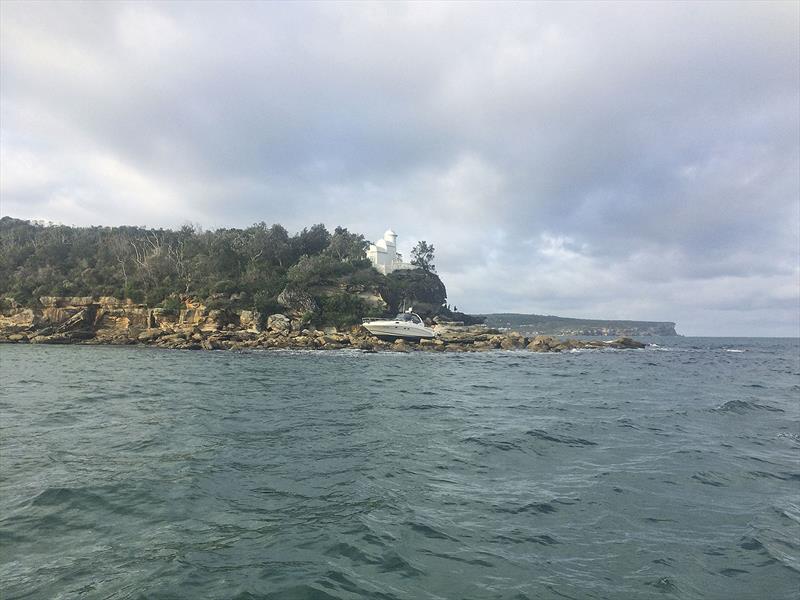 Sea Ray 425 high and dry and Grotto Point opposite Balmoral just after Middle Head, Sydney - photo © Photo supplied