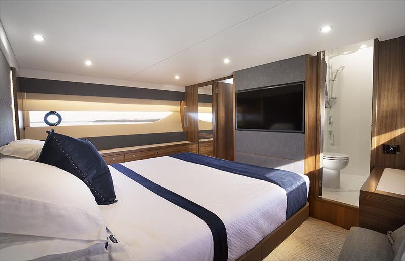 Amidships is the Master Stateroom and note the sole is virtually all one level! - photo © Maritimo