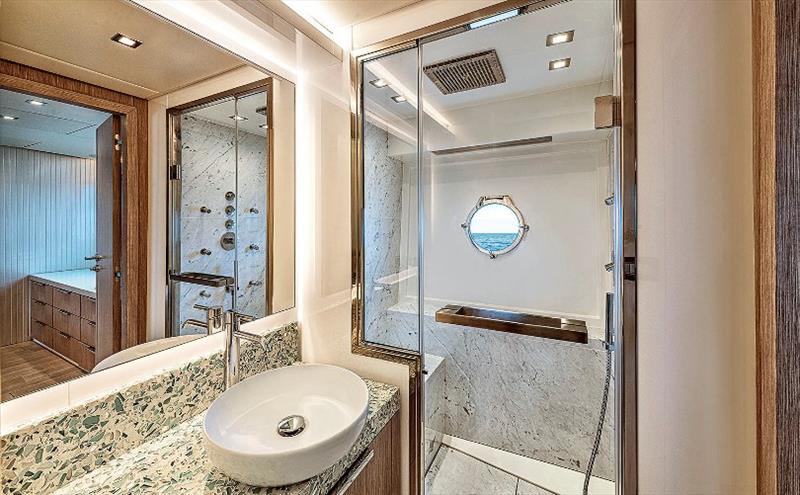 MCY 76 Skylounge - Owner cabin bathroom - photo © Monte Carlo Yachts