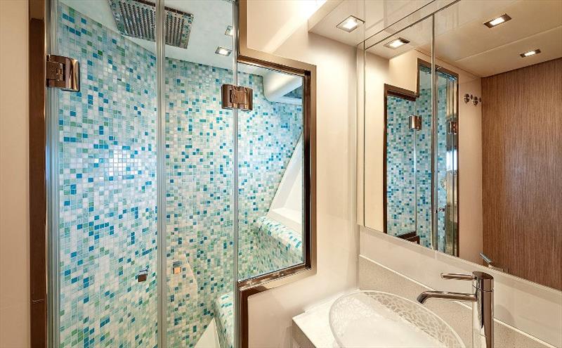 MCY 76 Skylounge - Guest cabin bathroom - photo © Monte Carlo Yachts