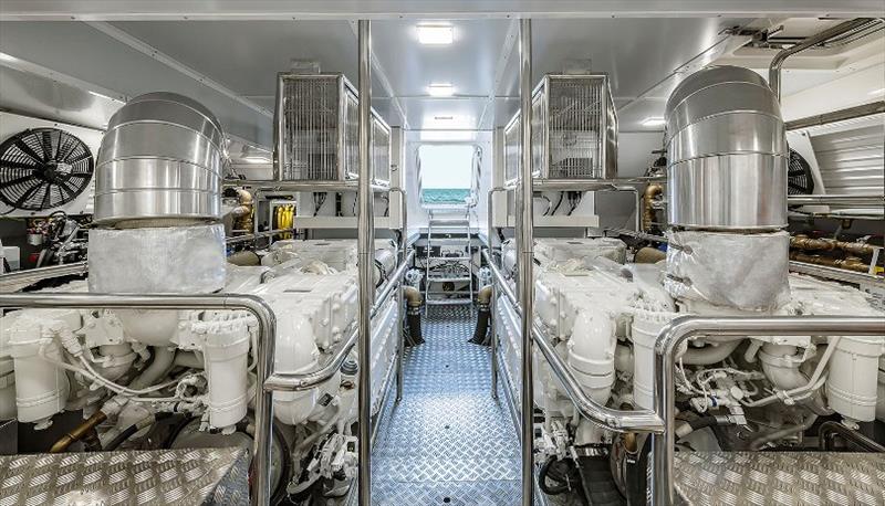 MCY 76 Skylounge - Engine room - photo © Monte Carlo Yachts