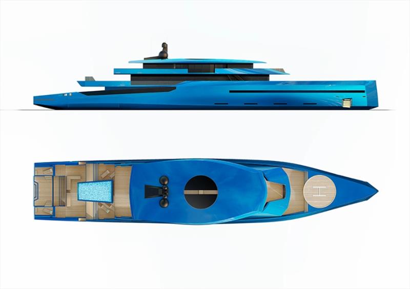 75-meter superyacht concept Bravo 75 - photo © BYD Group