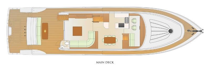 Johnson 80 main deck - photo © Johnson Yachts