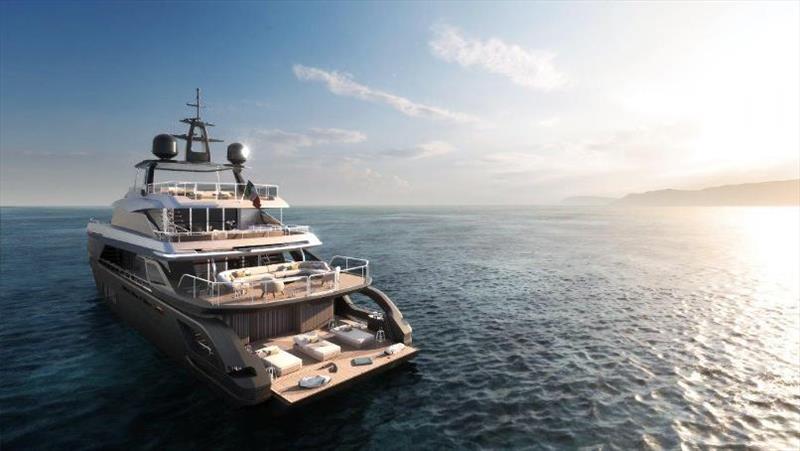 Azimut Grande Trideck rendering - photo © Azimut Yachts