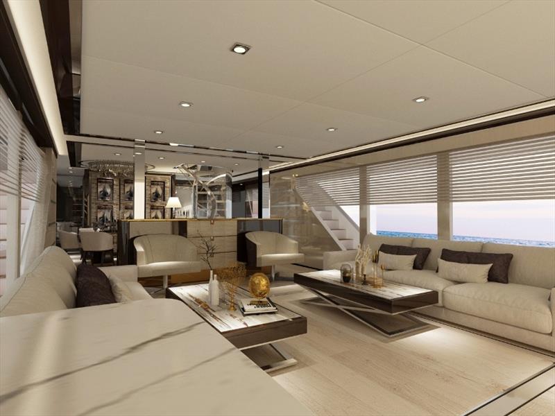 33-metre B107 superyacht - Salon - photo © Bering Yachts