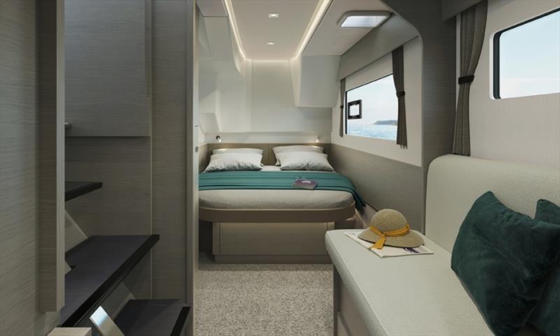 MY4.S catamaran Maestro cabin photo copyright Fountaine Pajot taken at  and featuring the Power boat class