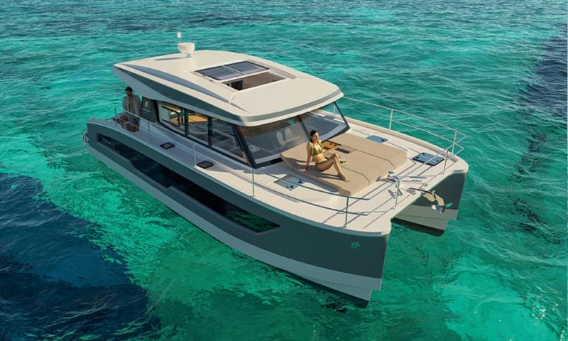 MY4.S catamaran - Sliding roof open photo copyright Fountaine Pajot taken at  and featuring the Power boat class