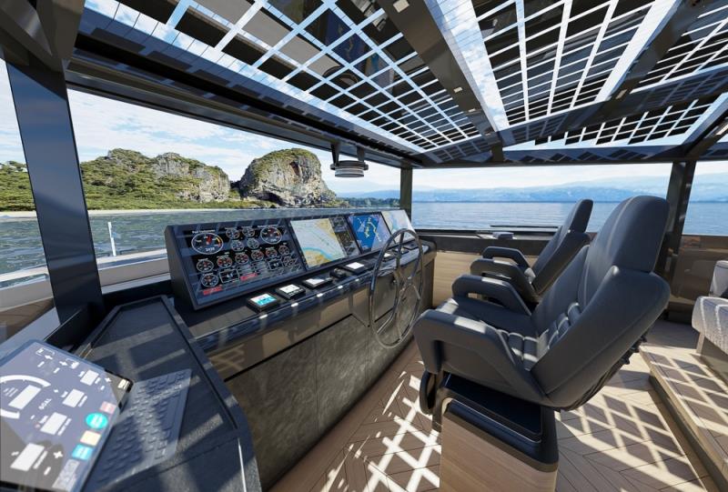 Arcadia A115 - Wheelhouse photo copyright Arcadia Yachts taken at  and featuring the Power boat class