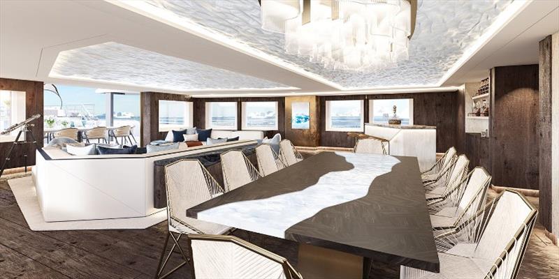 Winch Design SeaXplorer 77 - Upper lounge dining - photo © Damen Yachting
