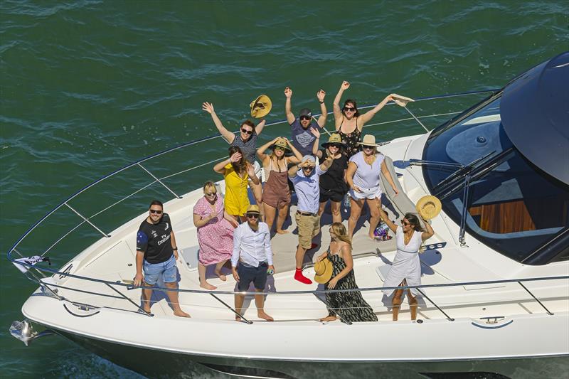 The enthusiasm of the Riviera family on display aboard a Riviera 6000 Sport Yacht Platinum Edition - photo © Riviera Studio