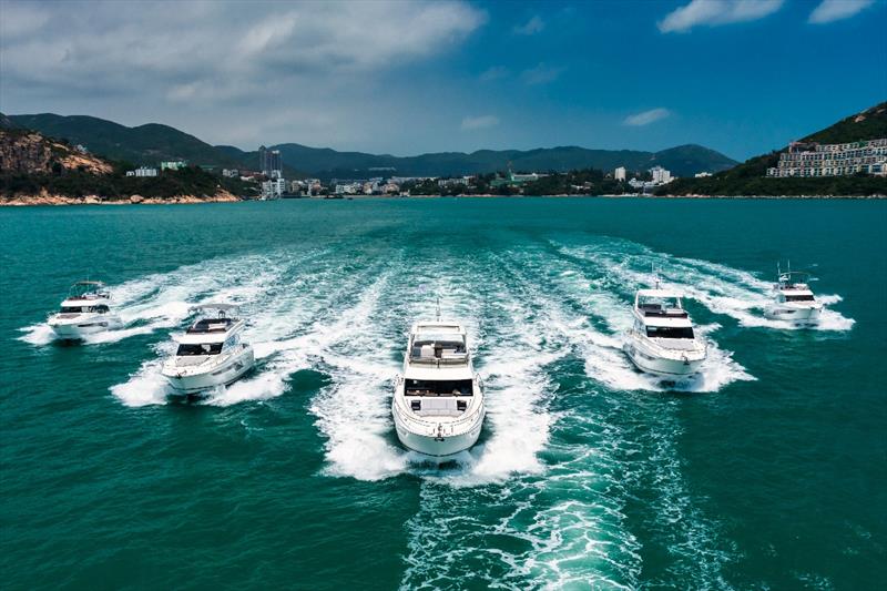Asia Yachting welcomes the full Prestige fleet in Hong Kong photo copyright Asia Yachting taken at  and featuring the Power boat class