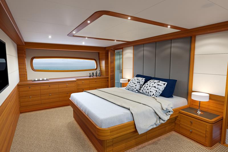 Grand Banks 85 Owner's Stateroom - photo © Grand Banks Yachts