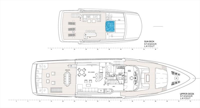 Atlante Mistral 41m GA Standard layout - photo © Atlante Yachts