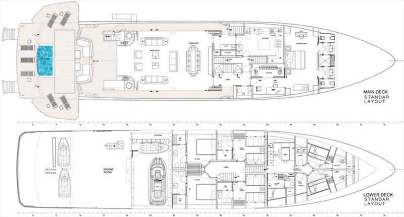 Atlante Mistral 41m GA Standard layout - photo © Atlante Yachts