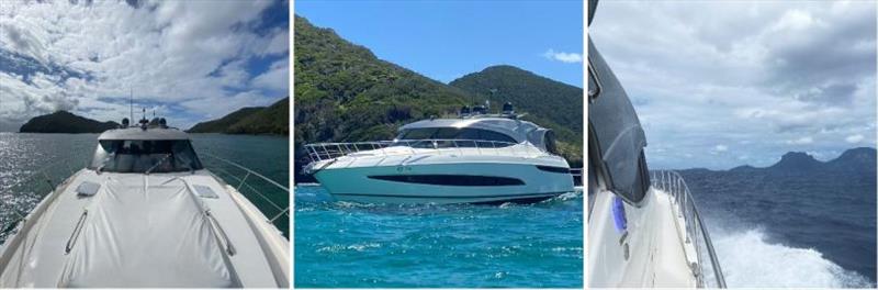 A motor yacht for all seasons: Russell admires his 5400 Sport Yacht's ‘tremendous capacity on blue water' - photo © Riviera Australia