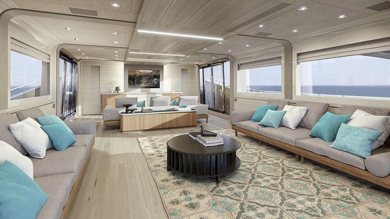 MCY 105 Skylounge main deck saloon photo copyright Monte Carlo Yachts taken at  and featuring the Power boat class