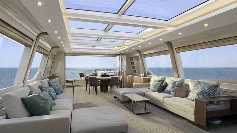 MCY 105 Skylounge upperdeck - photo © Monte Carlo Yachts