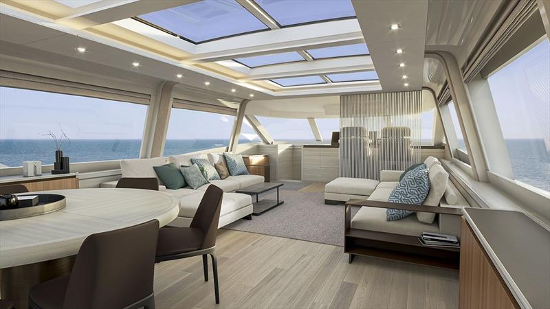 MCY 105 Skylounge upperdeck photo copyright Monte Carlo Yachts taken at  and featuring the Power boat class