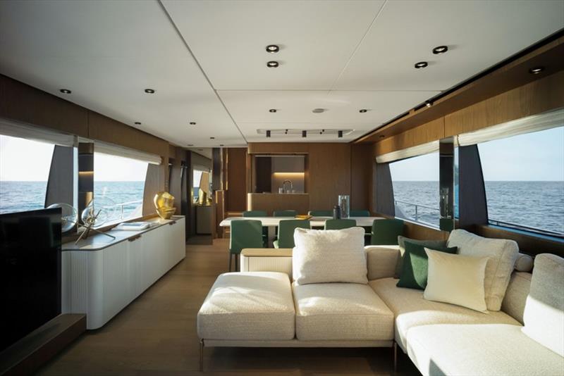 Ferretti Yachts 780 salon - photo © Ferretti Group