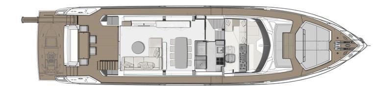 Ferretti Yachts 780 main deck - photo © Ferretti Group