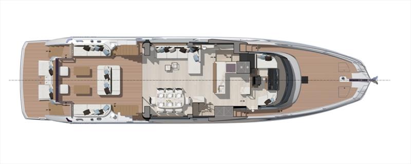 Prestige X70 - Main deck - photo © Prestige Yachts