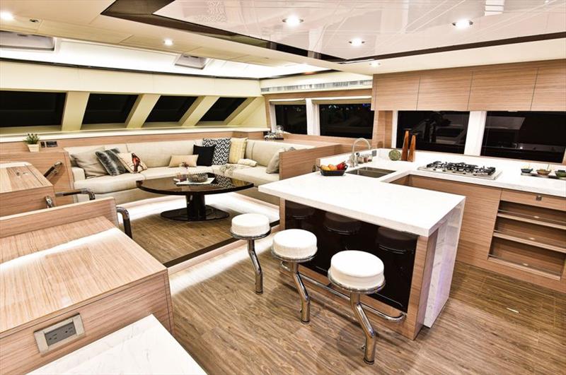 Horizon PC52 - Salon photo copyright Horizon Yachts taken at  and featuring the Power boat class