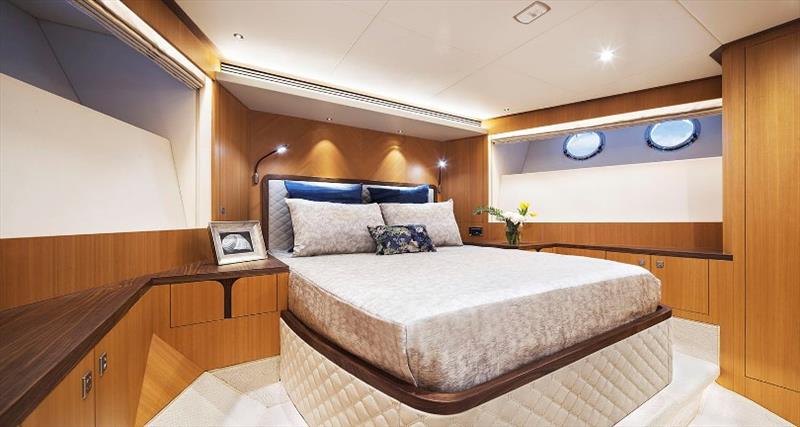 Horizon FD80 Hull 5 Fwd VIP stateroom photo copyright Horizon Yachts taken at  and featuring the Power boat class