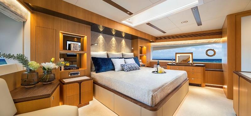 Horizon FD80 Hull 5 Master stateroom photo copyright Horizon Yachts taken at  and featuring the Power boat class