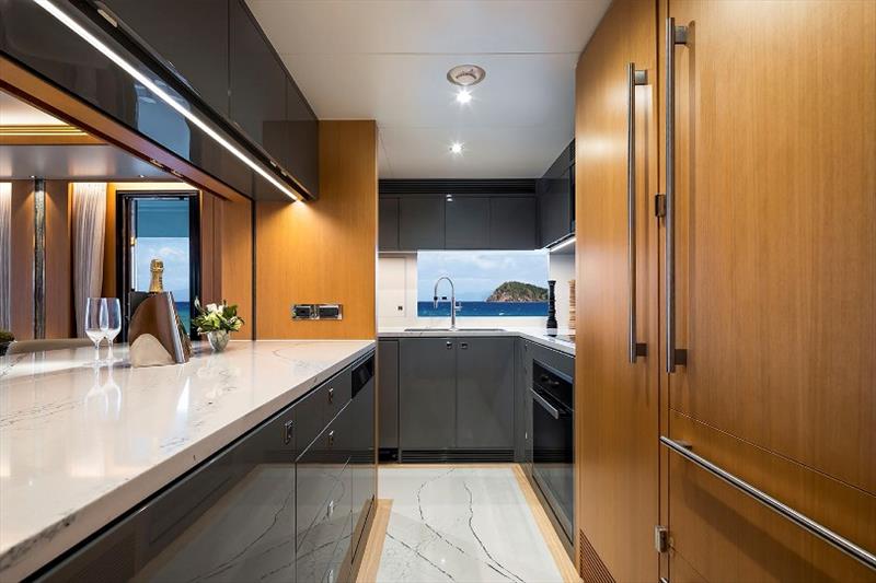 Horizon FD80 Hull 5 Galley photo copyright Horizon Yachts taken at  and featuring the Power boat class