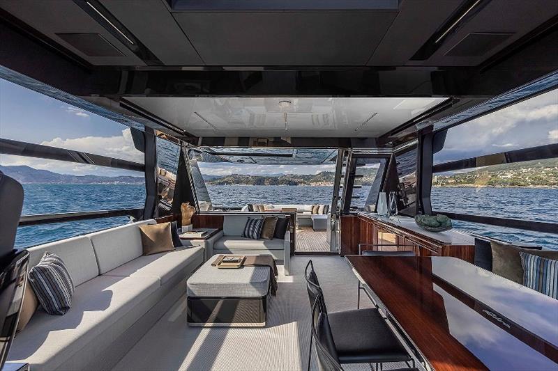 Riva 76' Perseo Super - main deck salon - photo © Riva Yacht