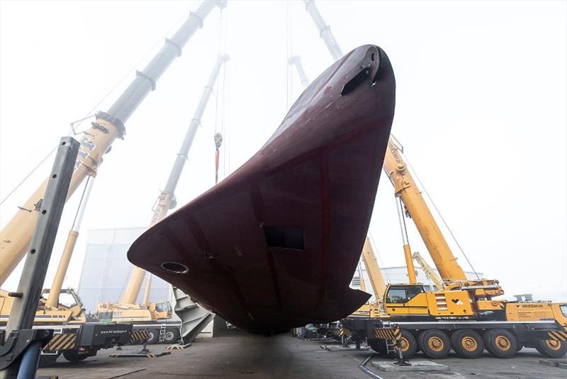 34m Moonen 110 - hull flip photo copyright Moonen Yachts taken at  and featuring the Power boat class