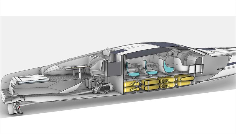 Cutaway of the Inception 24 photo copyright Bury Design taken at  and featuring the Power boat class