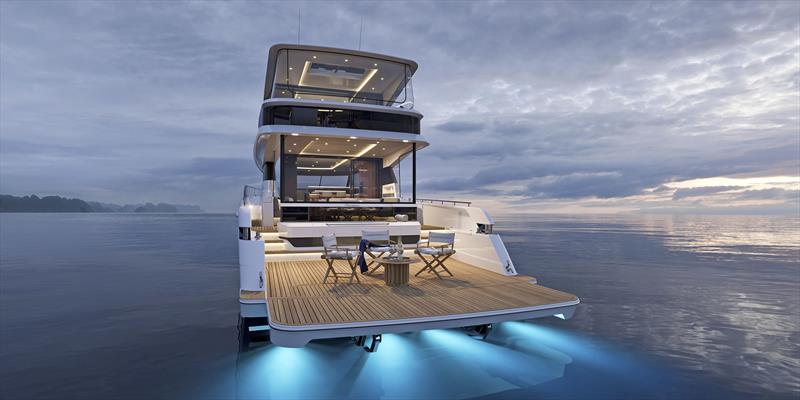 Maritimo M75 - Incredibly huge Adventure Deck photo copyright Maritimo taken at  and featuring the Power boat class