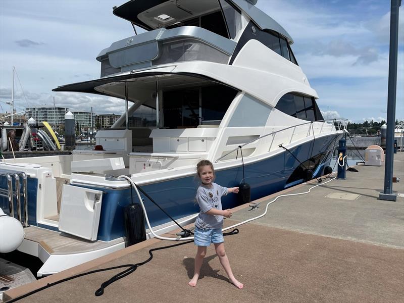 The Eversons' adventure aboard Migration is proudly enjoyed by the whole family. photo copyright Riviera Australia taken at  and featuring the Power boat class