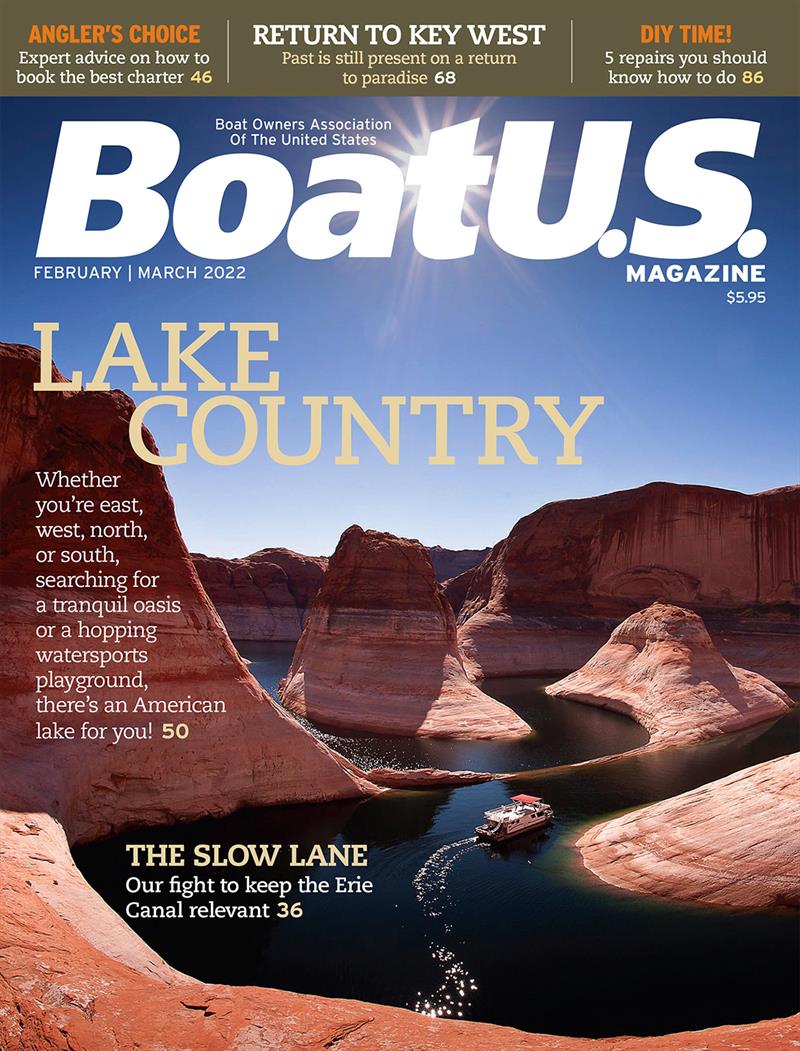 The current issue of BoatUS Magazine looks at nine freshwater lakes