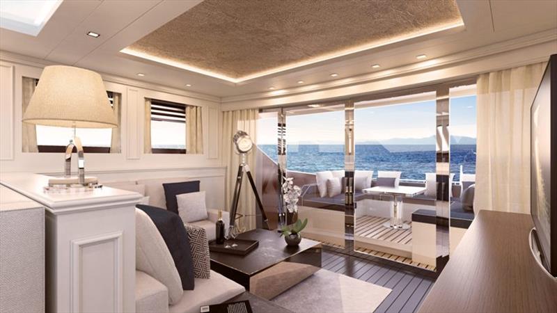 Gentleman Yacht - Living area photo copyright Codecasa Yachts taken at  and featuring the Power boat class