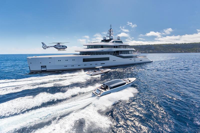 Amels 80 - Running tenders and heli - photo © Amels/Damen Yachting
