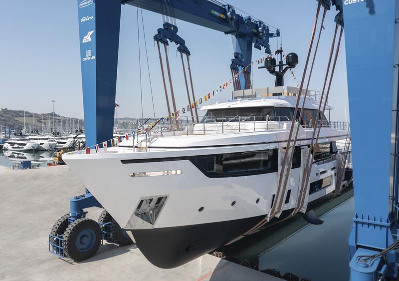 Custom Line Navetta 30 superyacht at Superyacht Yard Ancona photo copyright Custom Line taken at  and featuring the Power boat class