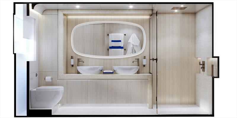 Gladiator 961 Speed - Master bath photo copyright Canados Yachts taken at  and featuring the Power boat class
