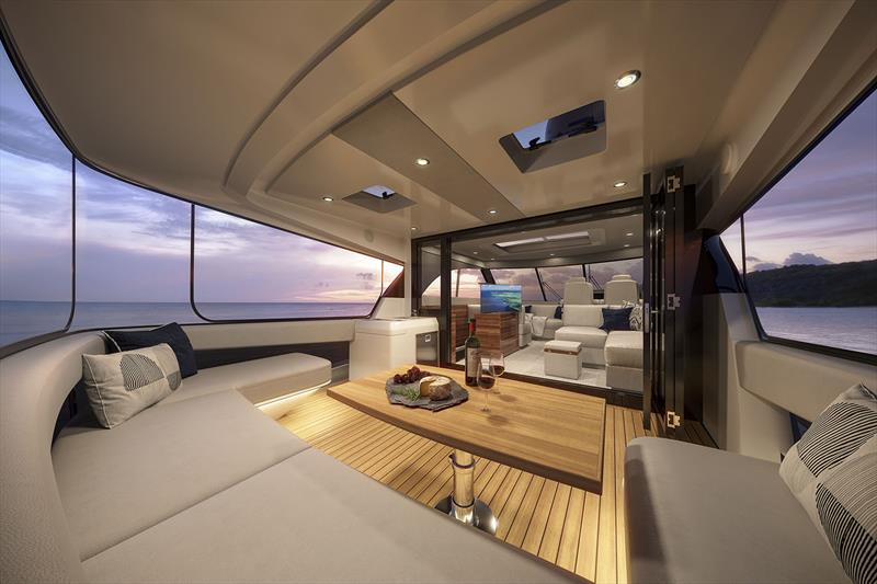 Sky lounge aboard the marvellous new M60 - photo © Maritimo