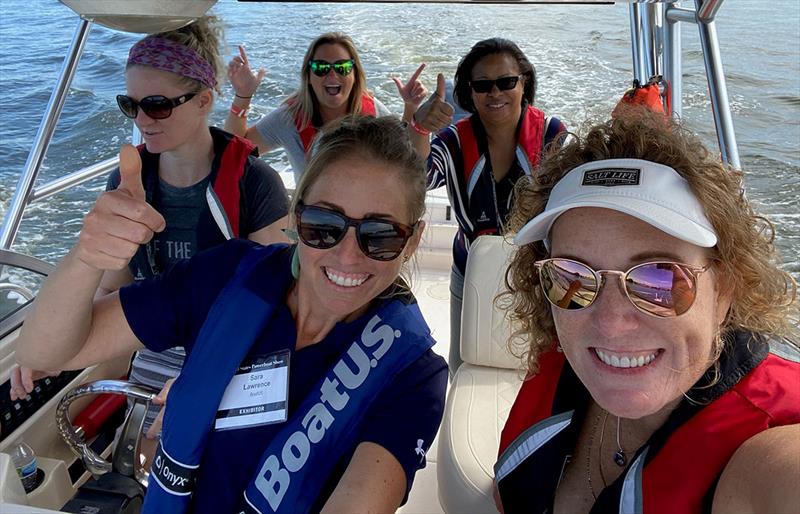 Any of the on-water boat training courses can be set up for women only – a great way for the ladies to spend time learning together photo copyright Chesapeake Boating Academy taken at  and featuring the Power boat class