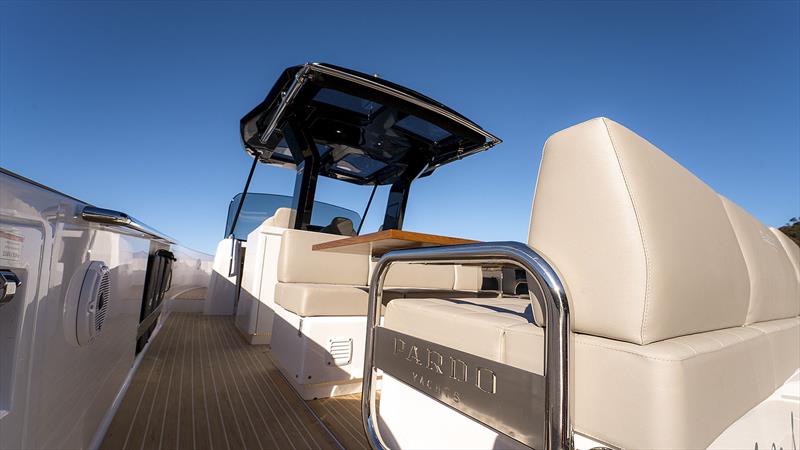 Open spaces and walk around decks - Pardo 38 photo copyright eyachts taken at  and featuring the Power boat class