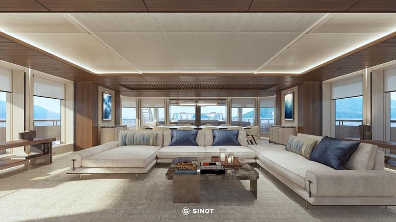 Amels 80 interior by Sinot - Main Deck lounge - photo © Amels/Damen Yachting