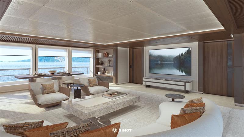 Amels 80 interior by Sinot - Owners lounge - photo © Amels/Damen Yachting