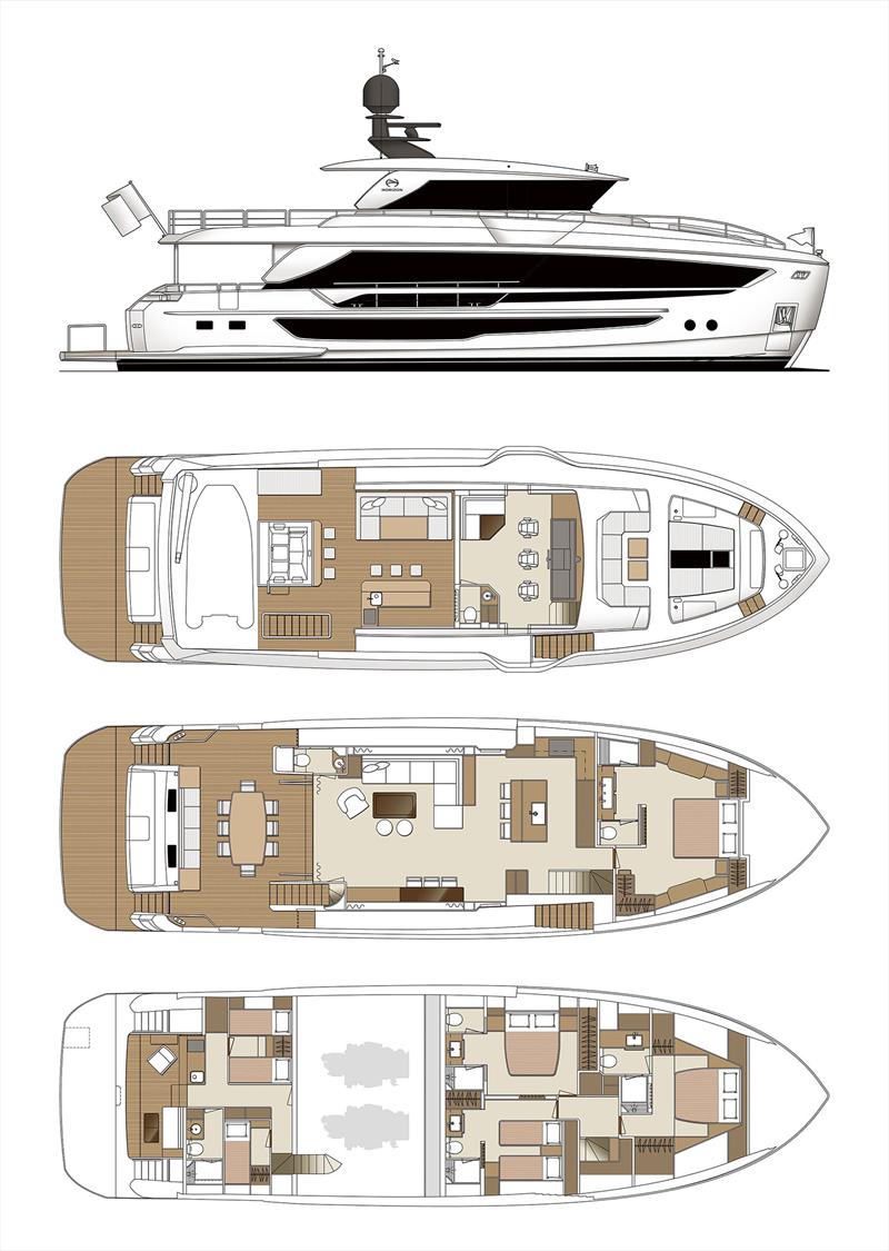 Horizon FD80 layout - photo © Horizon Yachts