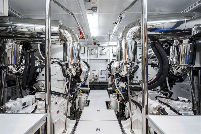 Horizon FD80 - Engine room - photo © Horizon Yachts