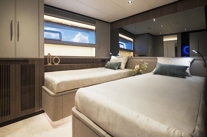 FD110 Hull 4 - Fwd. Port VIP Stateroom Convertible Twin photo copyright Horizon Yachts taken at  and featuring the Power boat class