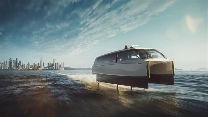 The Candela P-12 Shuttle electric ferry will cut travel times from 55 to 25 minutes between Stockholm city and the Ekerö suburb photo copyright Candela taken at  and featuring the Power boat class