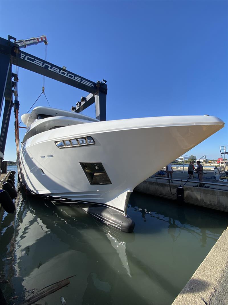 Oceanic 143 Tri-Deck flagship photo copyright Canados Yachts taken at  and featuring the Power boat class